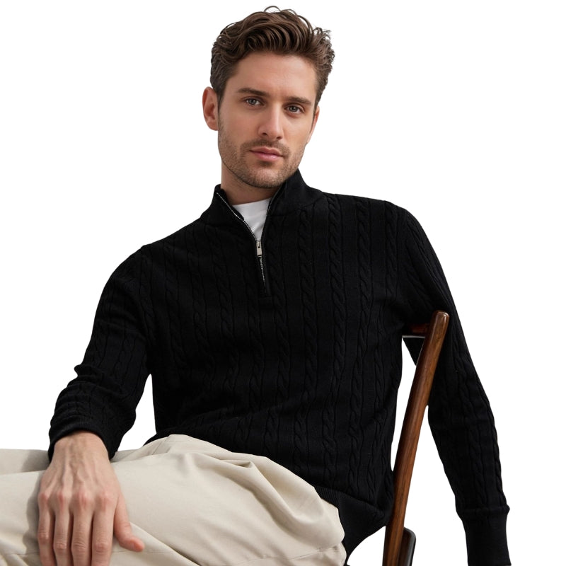 Julian | Zip Collar Knit Sweater