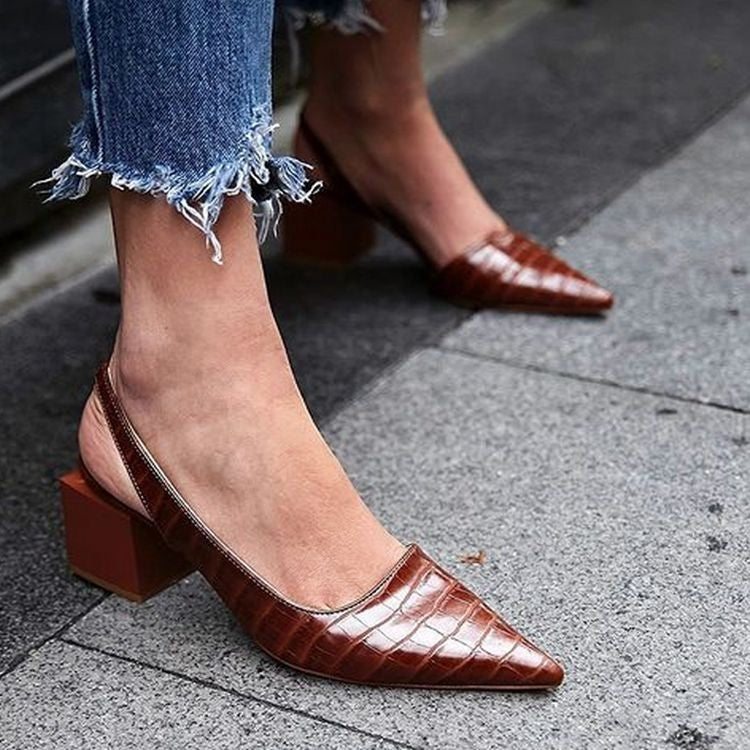 Marin | Orthopaedic Slingback Mid Heels