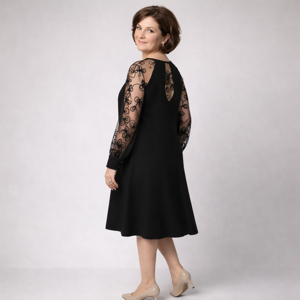 Clara | Lace Sleeve Dress