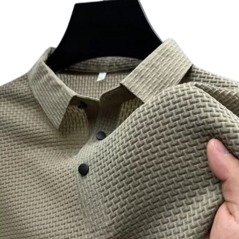 Nolan | Mesh Ice Silk Polo Tee