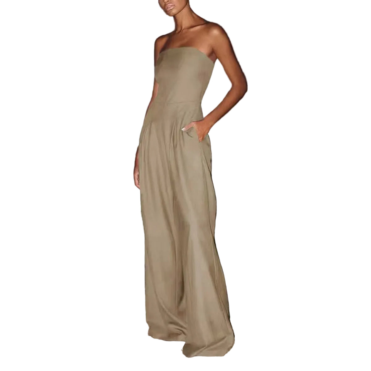 Isla | Strapless Wide-Leg Jumpsuit