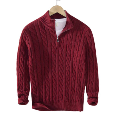 Victor | Half-Zip Cable Knit Sweater