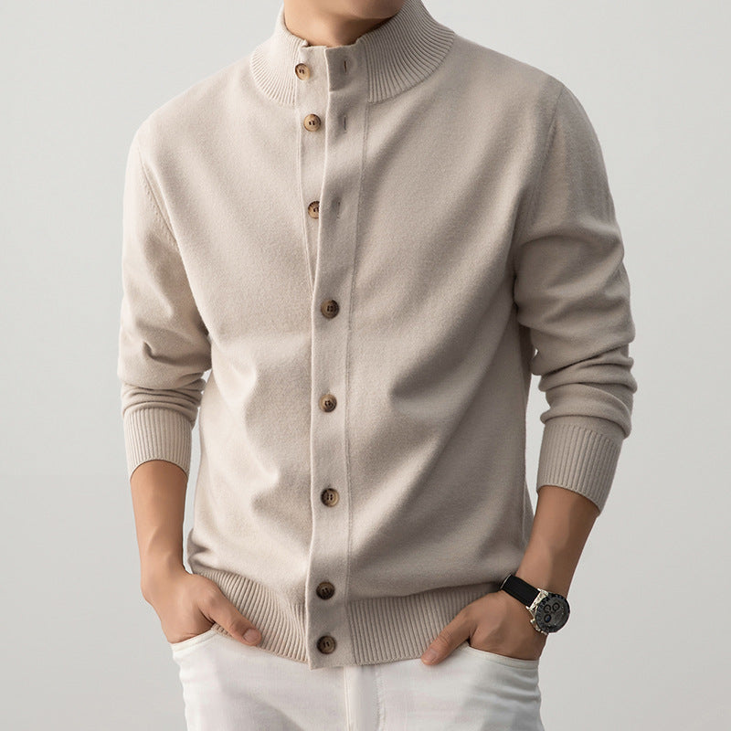 Edward – Men’s Thick Semi-Turtleneck Old-Money Style Sweater