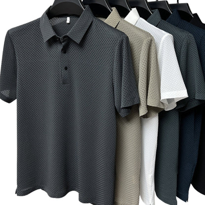 Nolan | Mesh Ice Silk Polo Tee