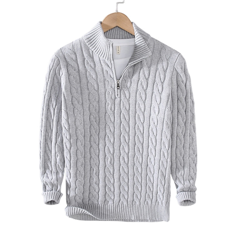 Victor | Half-Zip Cable Knit Sweater