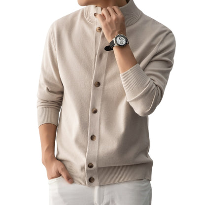 Edward | Stand Collar Knit Cardigan