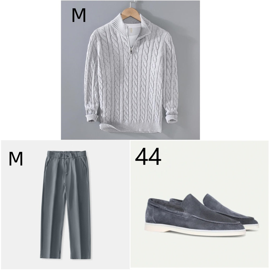 Adrian – Men’s Ice Silk Draped Straight-Leg Suit Trousers