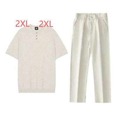 Adrian – Men’s Ice Silk Draped Straight-Leg Suit Trousers