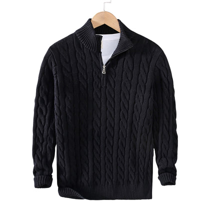 Victor | Half-Zip Cable Knit Sweater