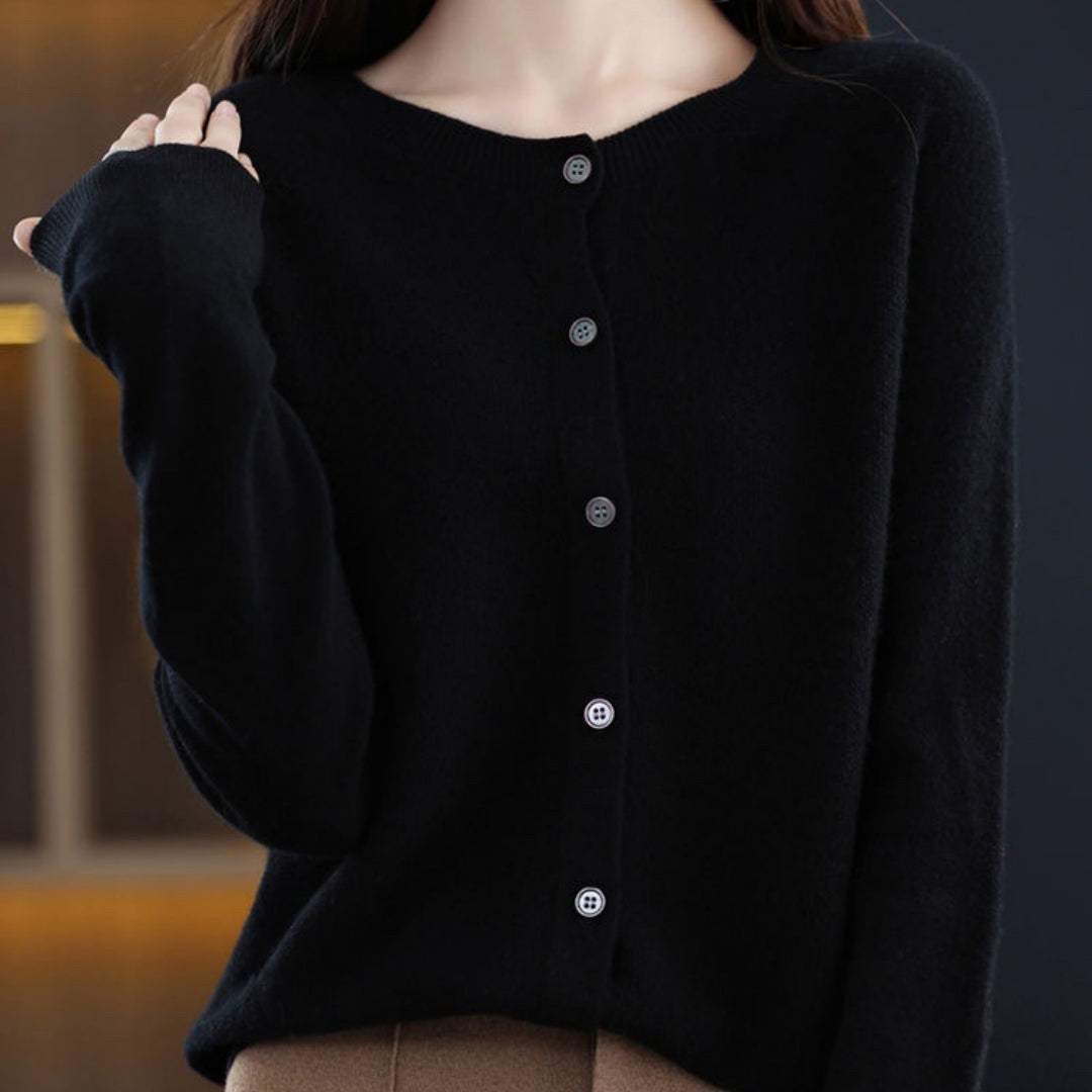 Elin | Merino Wool Button Cardigan