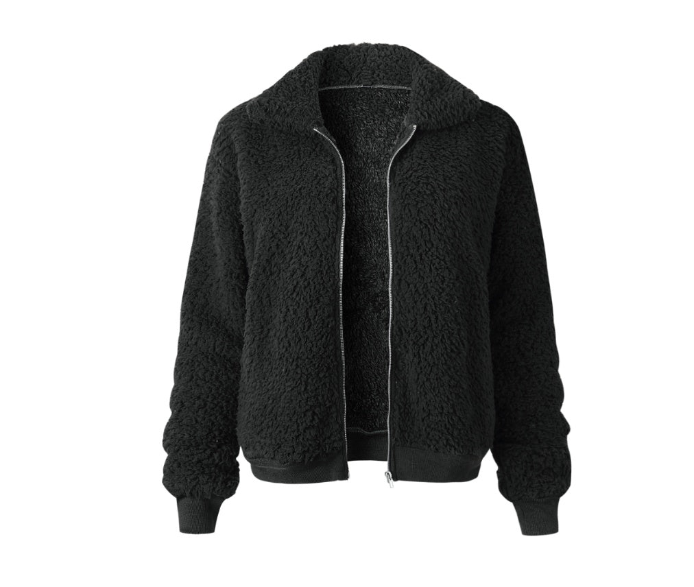 Nova – Plush Velvet Lapel Short Jacket Cardigan