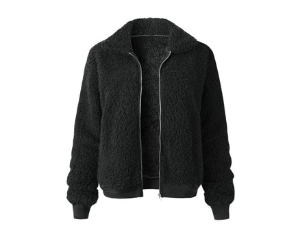 Nova – Plush Velvet Lapel Short Jacket Cardigan