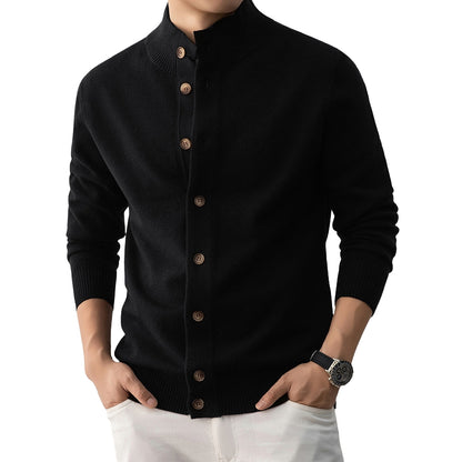 Edward | Stand Collar Knit Cardigan