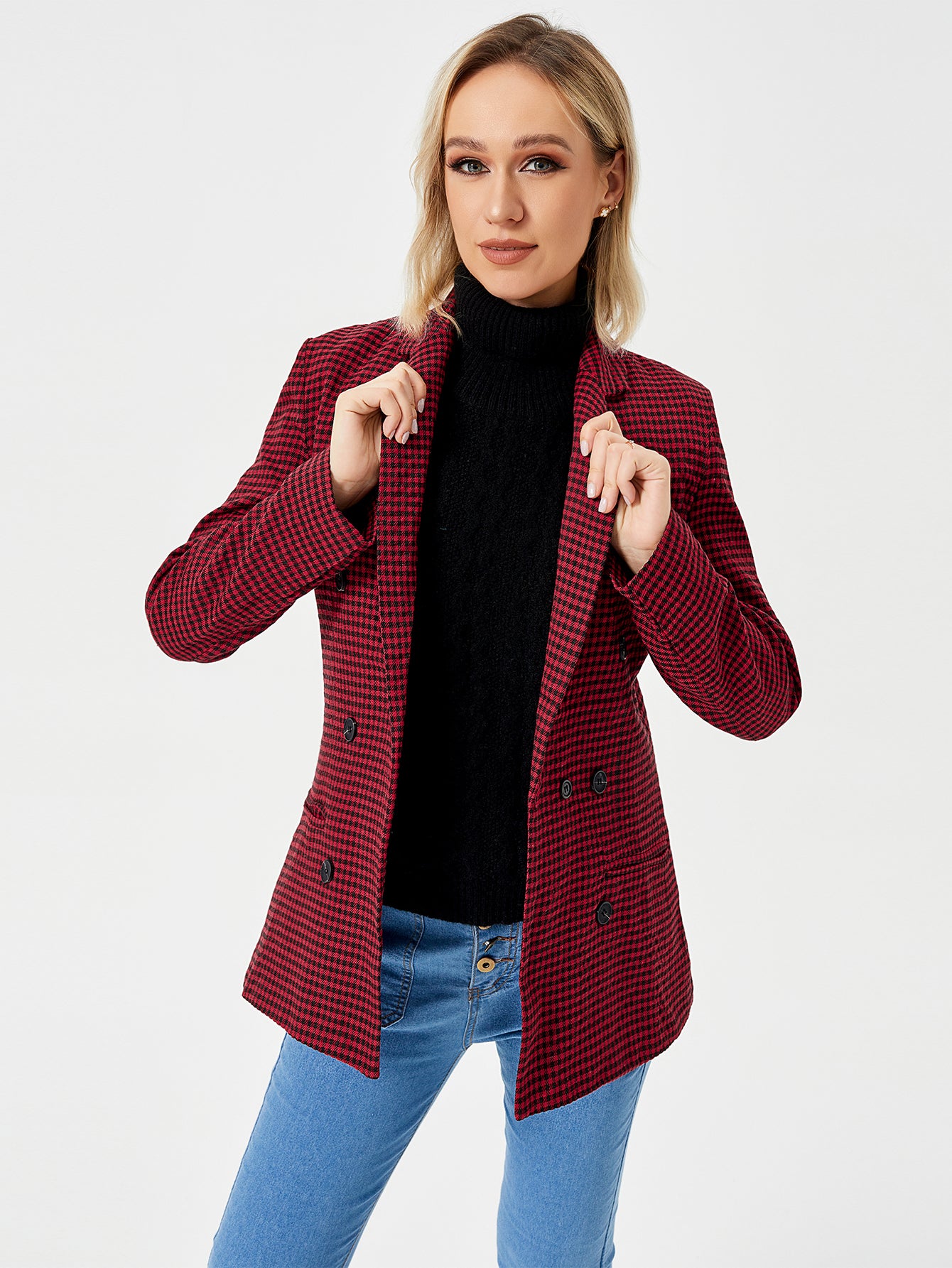 Blair – Women’s Double-Breasted Office Blazer Jacket