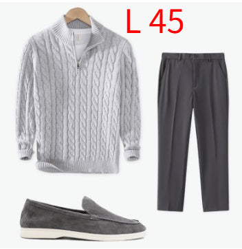 Adrian – Men’s Ice Silk Draped Straight-Leg Suit Trousers