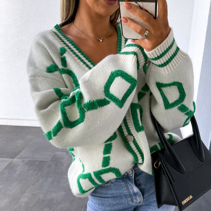 Etta | Graphic Knit Batwing Cardigan