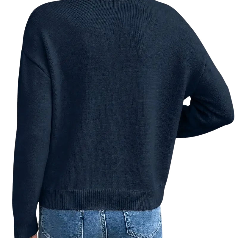Elena | Lace V-Neck Knit Sweater