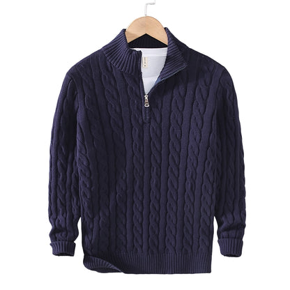 Victor | Half-Zip Cable Knit Sweater