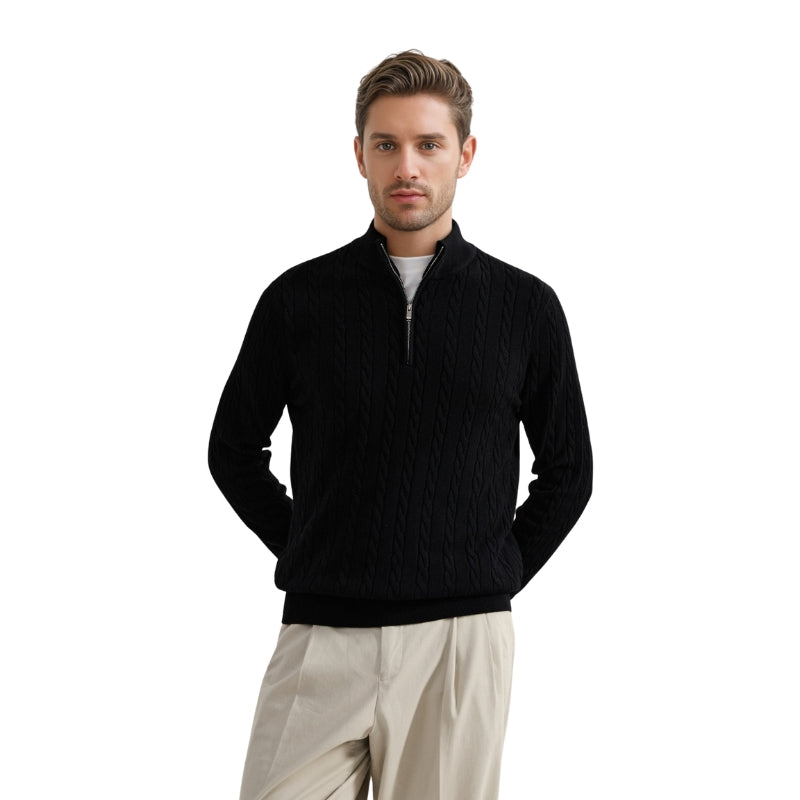 Julian | Zip Collar Knit Sweater