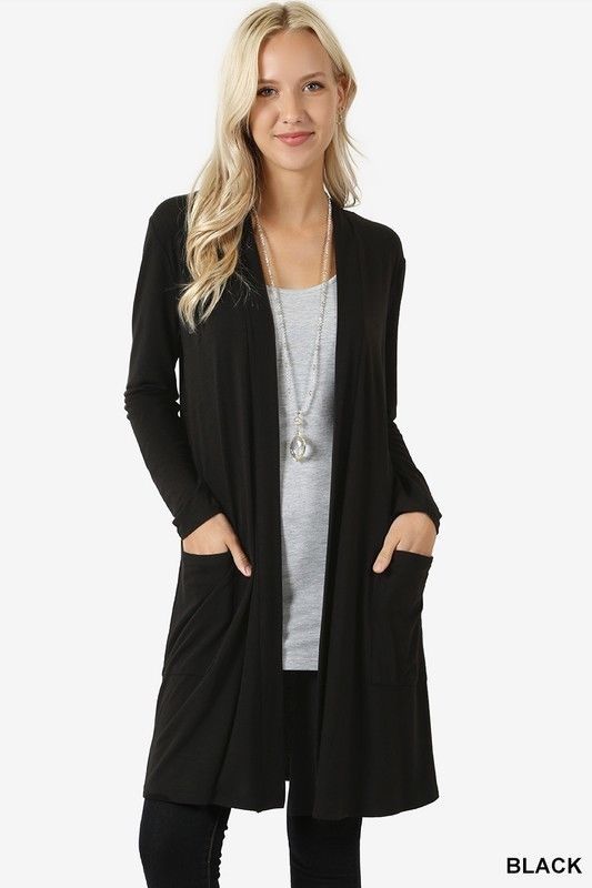 Carys | Longline Open-Front Cardigan