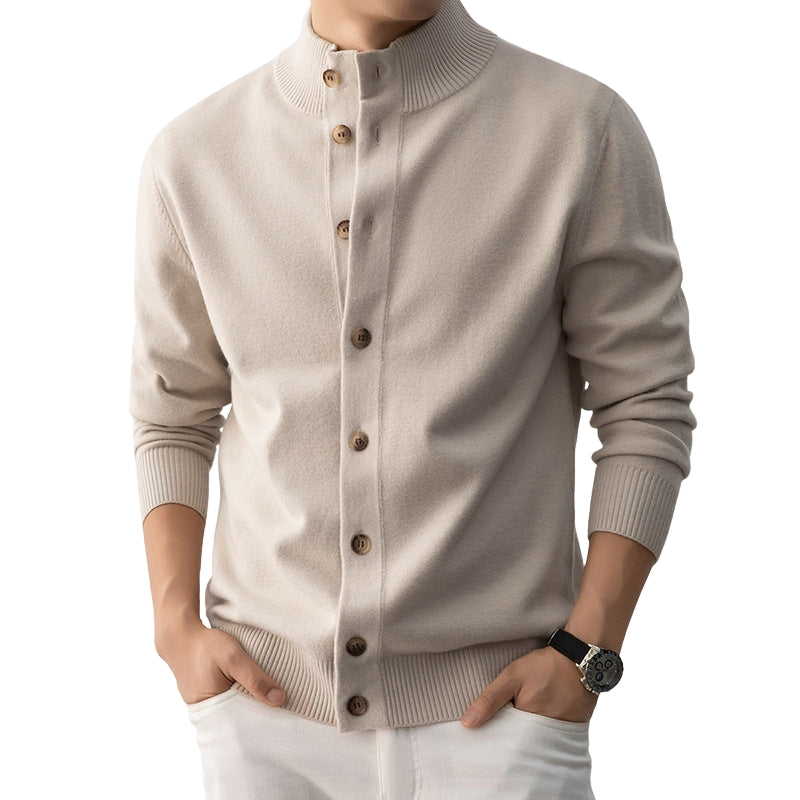 Edward | Stand Collar Knit Cardigan