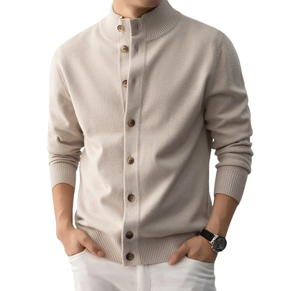 Edward | Stand Collar Knit Cardigan