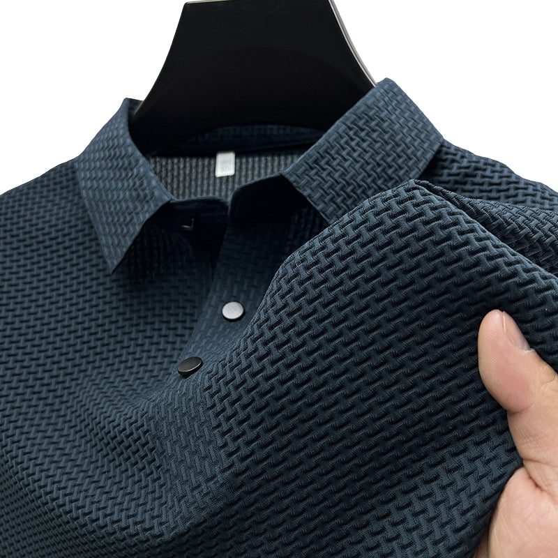 Nolan | Mesh Ice Silk Polo Tee