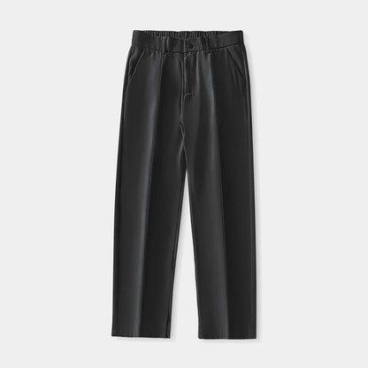 Adrian – Men’s Ice Silk Draped Straight-Leg Suit Trousers