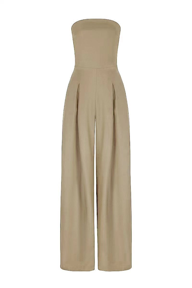 Isla – Loose Tube-Top Backless Wide-Leg Jumpsuit