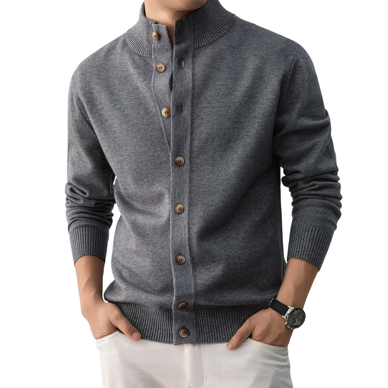 Edward | Stand Collar Knit Cardigan