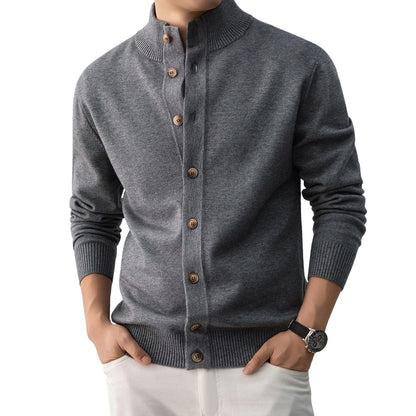 Edward | Stand Collar Knit Cardigan