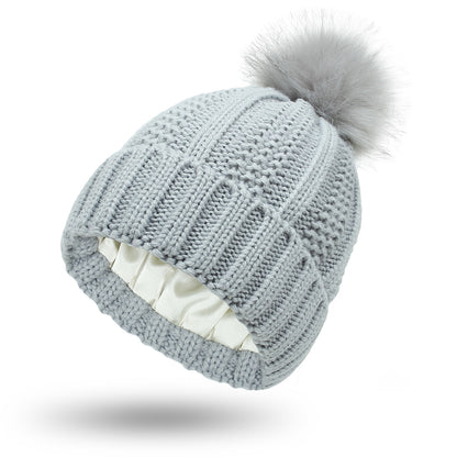 Aria – Winter Knitted Faux Fur Pom Pom Beanie Hat