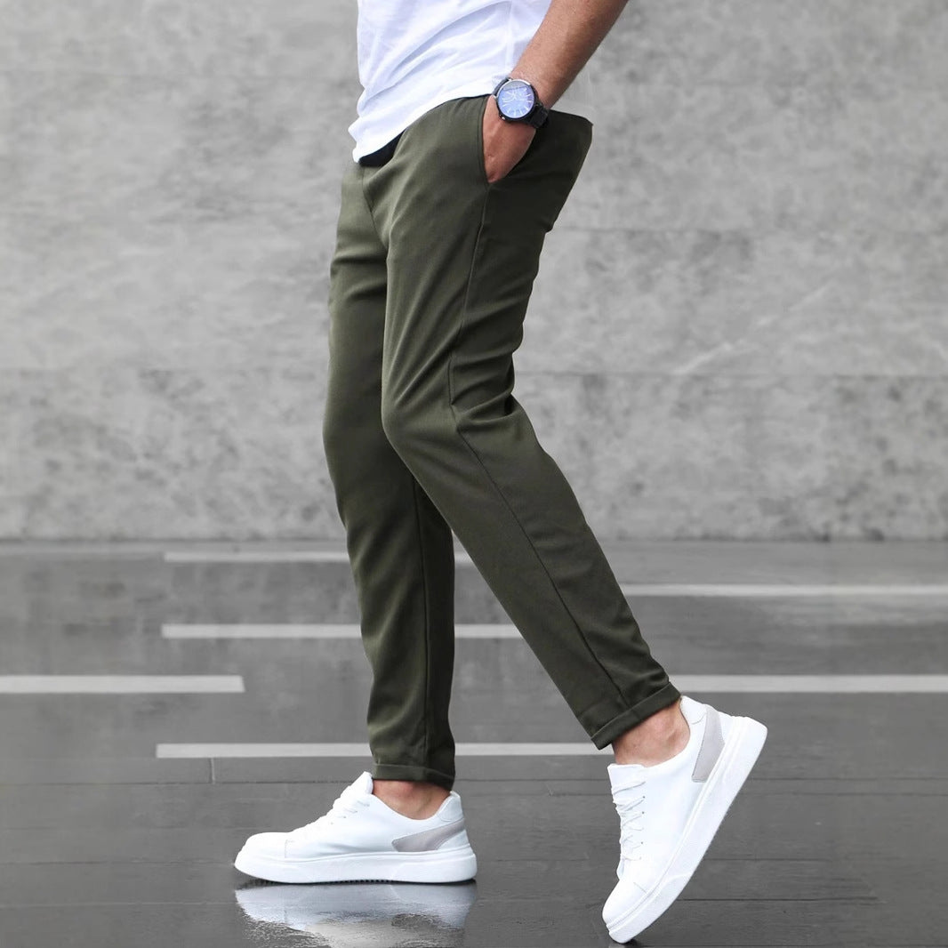 Lucas – Men’s Drawstring Slim-Fit Casual Trousers
