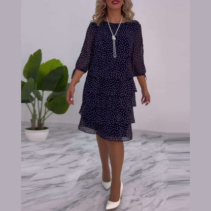 Amélie | Polka Dot Tiered Midi Dress