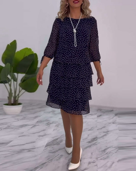 Amélie | Polka Dot Tiered Midi Dress