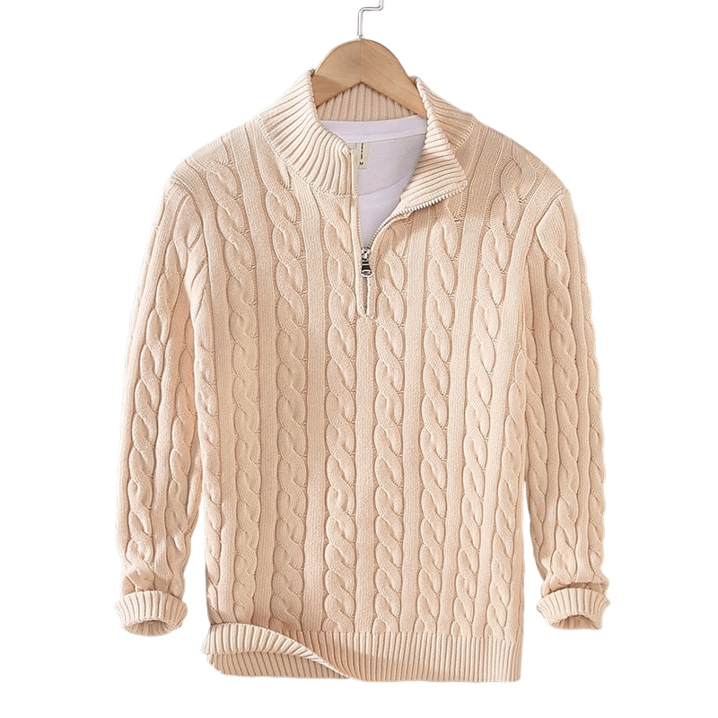 Victor | Half-Zip Cable Knit Sweater