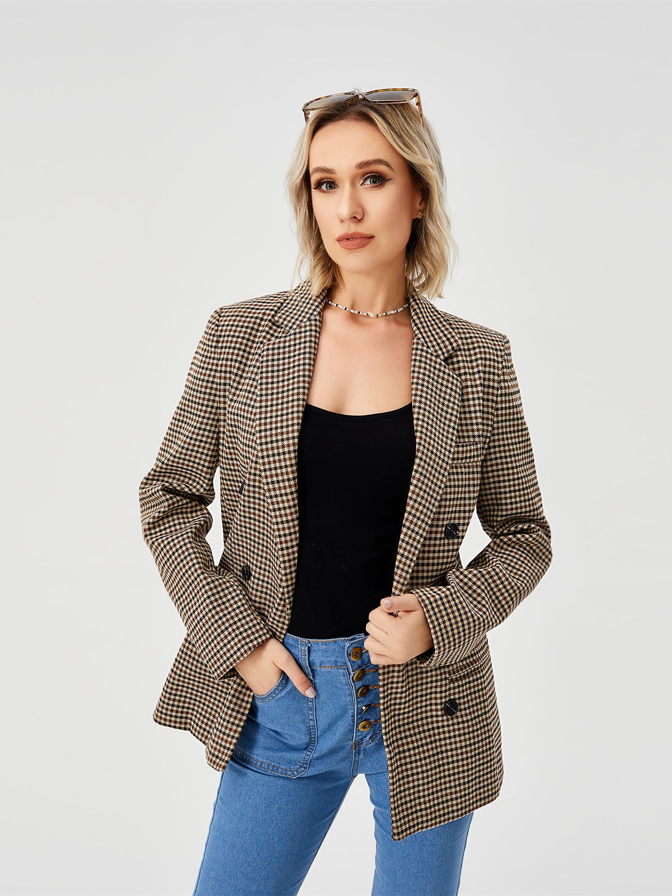 Blair – Women’s Double-Breasted Office Blazer Jacket