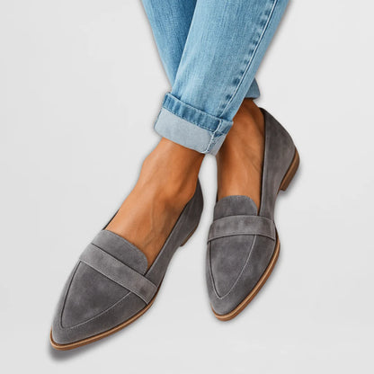 Isla | Suede Pointed-Toe Mid Heel Shoes