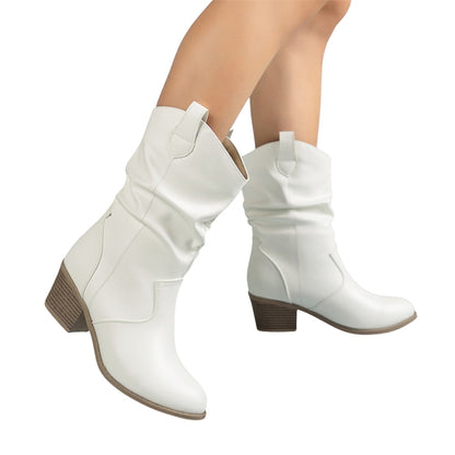 Sierra | Vintage Western Mid-Calf Cowboy Boots