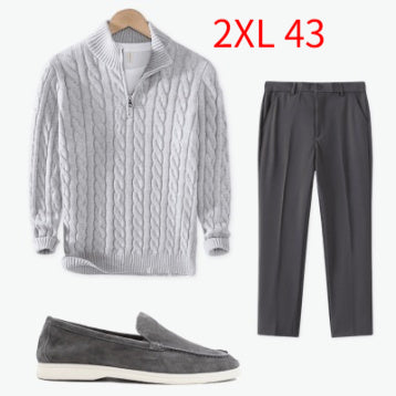 Adrian – Men’s Ice Silk Draped Straight-Leg Suit Trousers