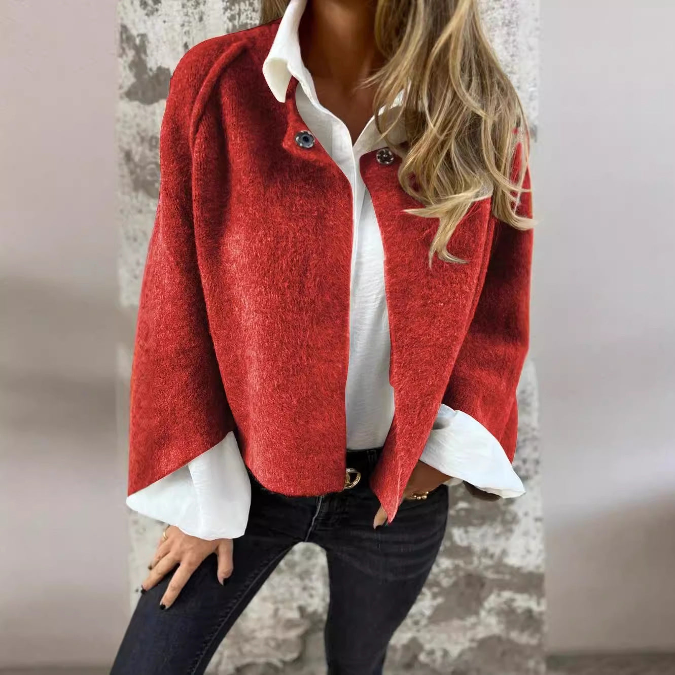 Iris – Batwing Sleeve Cropped Cardigan Jacket