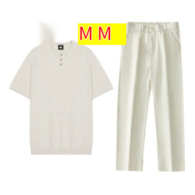 Adrian – Men’s Ice Silk Draped Straight-Leg Suit Trousers